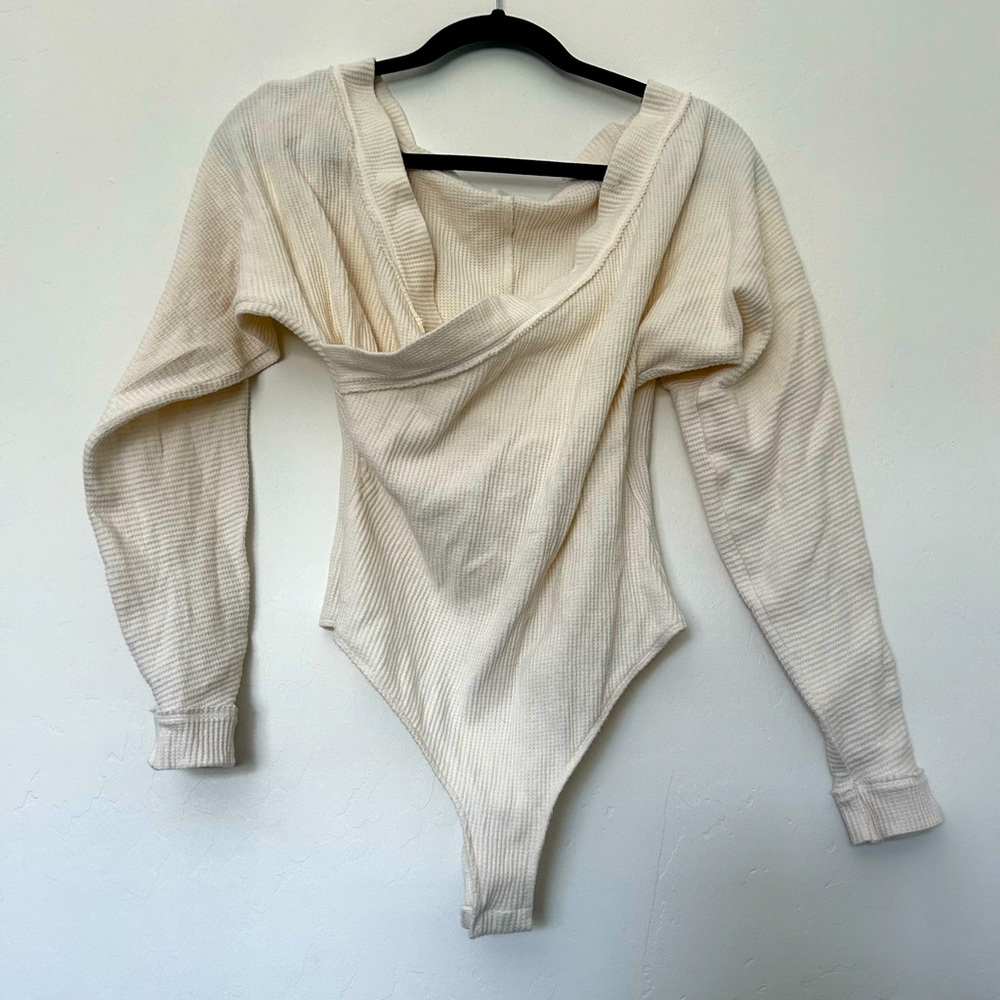 Free People Lovin This Feeling Bodysuit in Bone